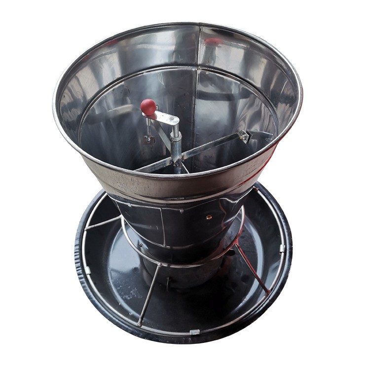 育肥猪用干湿料槽自动食槽锥形下料器不锈钢养猪喂料器饲料塔料槽图3