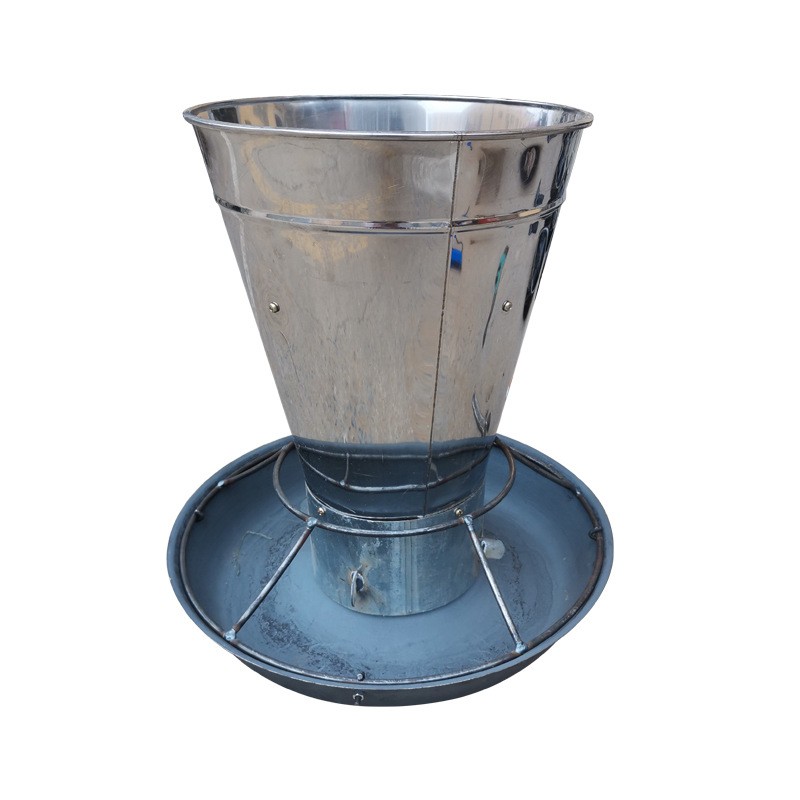 育肥猪用干湿料槽自动食槽锥形下料器不锈钢养猪喂料器饲料塔料槽图2