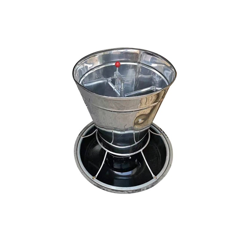 育肥猪用干湿料槽自动食槽锥形下料器不锈钢养猪喂料器饲料塔料槽图5