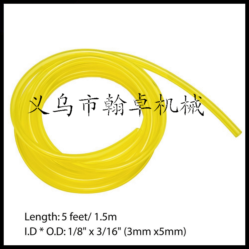 2X3.5 2.5X5 3X5 3X6 黄色耐油管 跨境专供 割草机配件 厂家直销图4