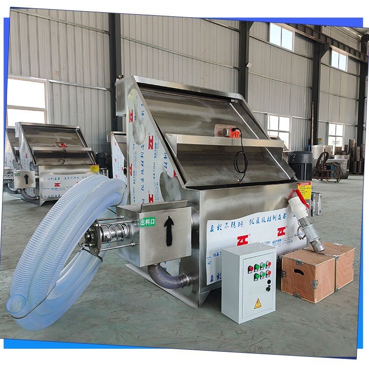 猪粪养殖场水冲粪固液分离脱水机器粪污设备 斜筛式干湿分离机图2