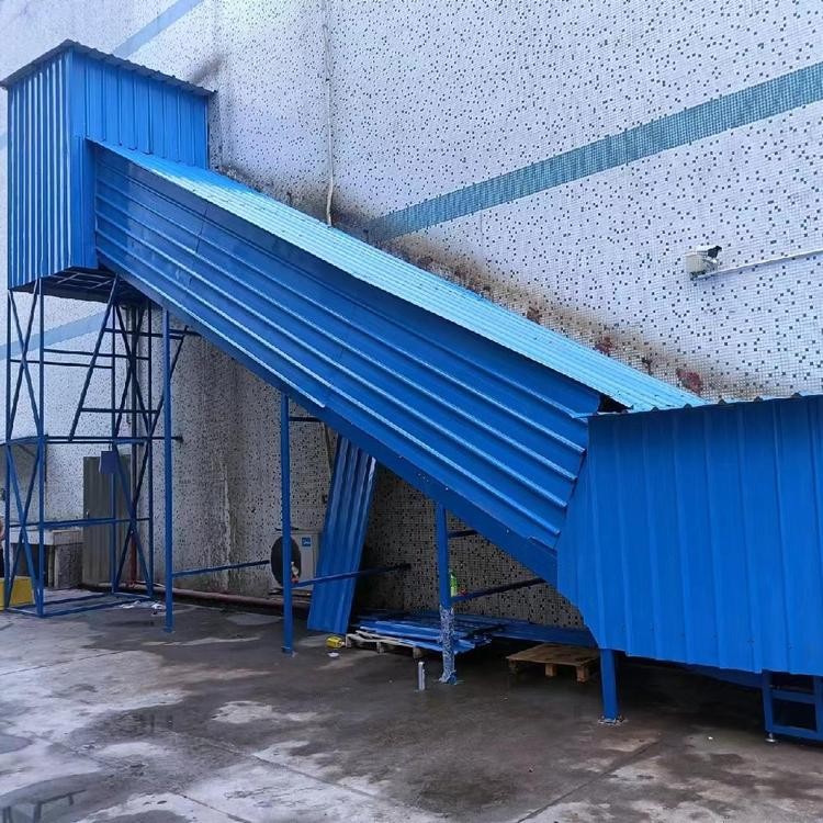 展旺达10米爬坡输送线 皮带加挡板裙边 提升装卸效率图3