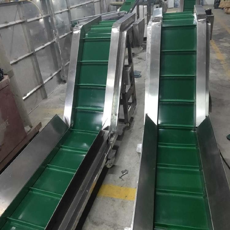 展旺达10米爬坡输送线 皮带加挡板裙边 提升装卸效率图2