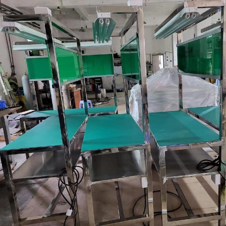 不锈钢工作台 装配车间操作台 展旺达重型钳工台定制图5