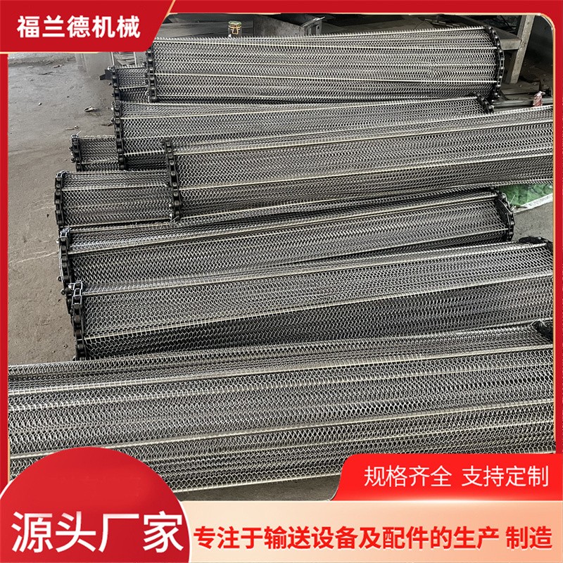 不锈钢网带 工业输送 耐高温烘干 人字形运输网带 福兰德发货及时图3