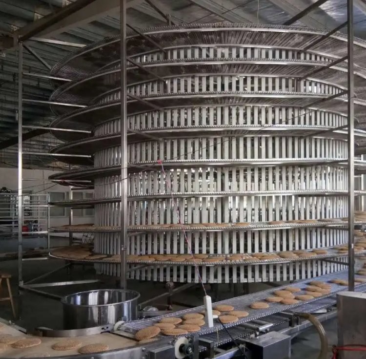 网链式螺旋塔 甜点食品螺旋冷却塔 面包输送塔 福兰德定制图5