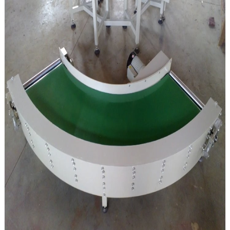 爬坡流水线传送带 快递食品提升输送带 环形皮带转弯机小型输送机图5