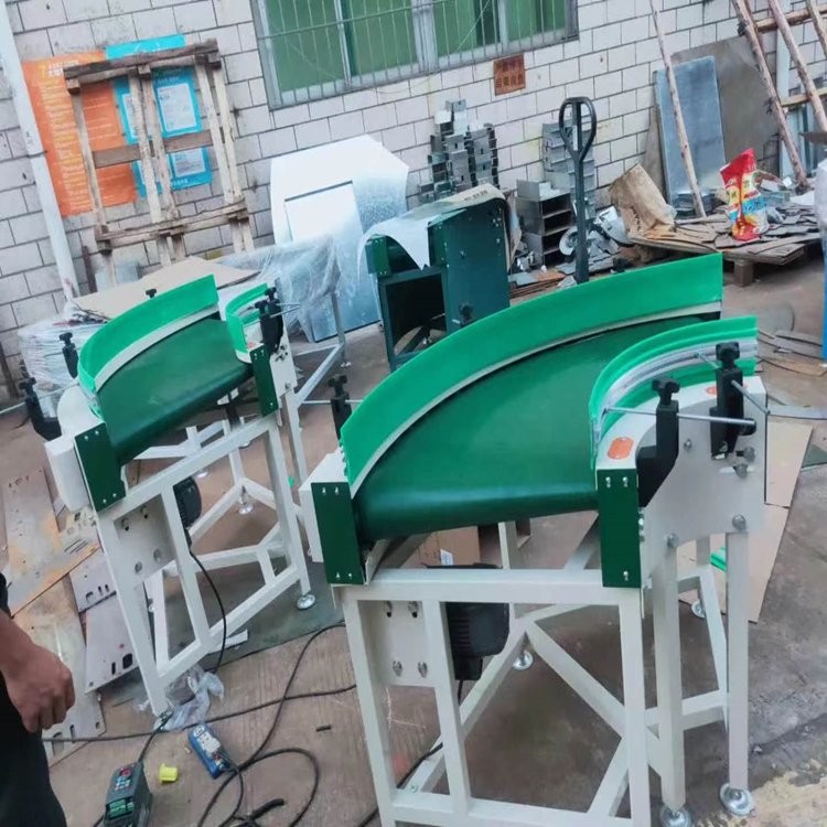 爬坡流水线传送带 快递食品提升输送带 环形皮带转弯机小型输送机图4