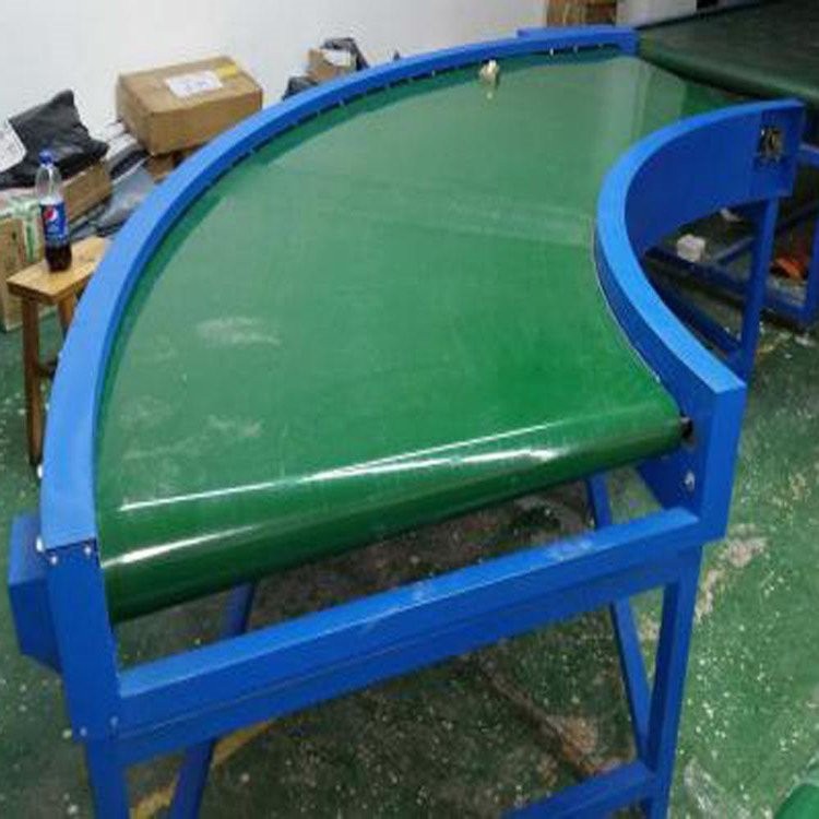 爬坡流水线传送带 快递食品提升输送带 环形皮带转弯机小型输送机图2