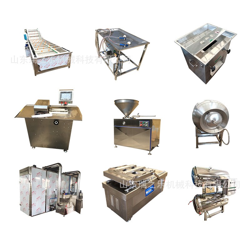 全自动香肠成套加工设备 广味腊肠加工流水线 液压式灌 肠生产线图5