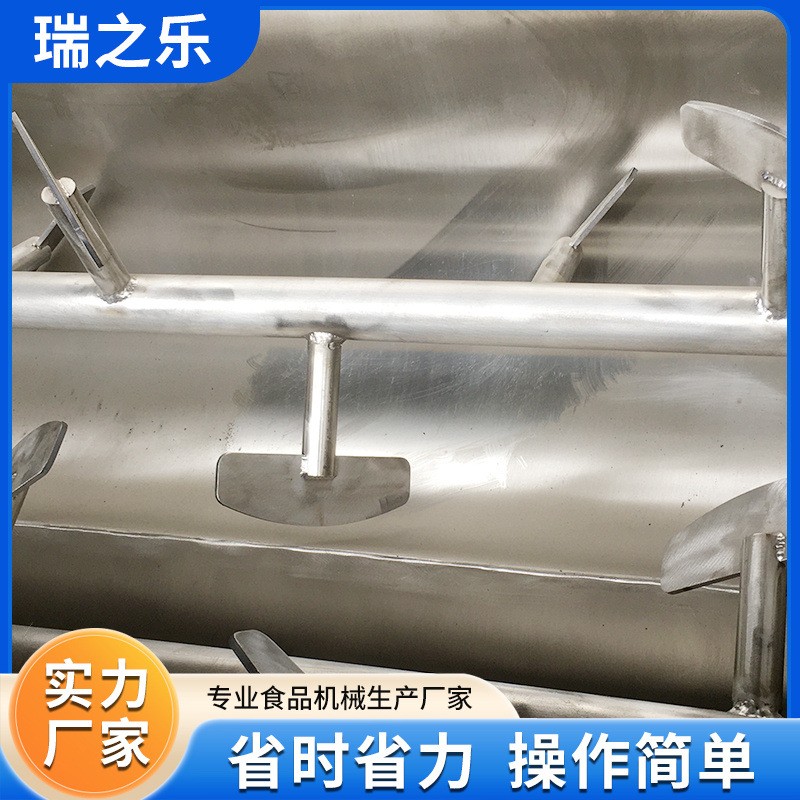 商用双绞龙和馅机 小型腊肠拌馅机 青岛老火腿拌馅设备厂家图4