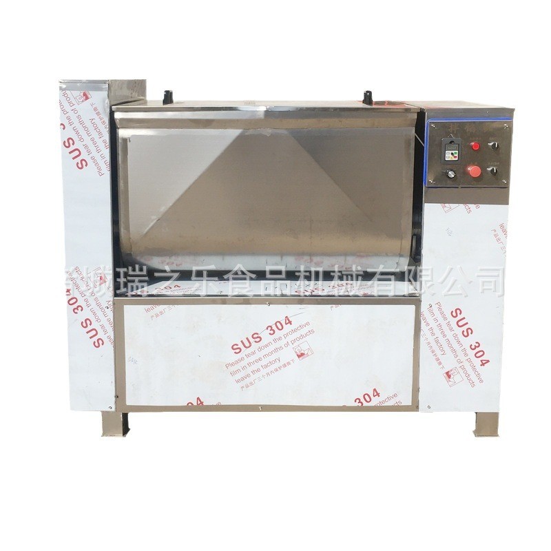 商用双绞龙和馅机 小型腊肠拌馅机 青岛老火腿拌馅设备厂家图5