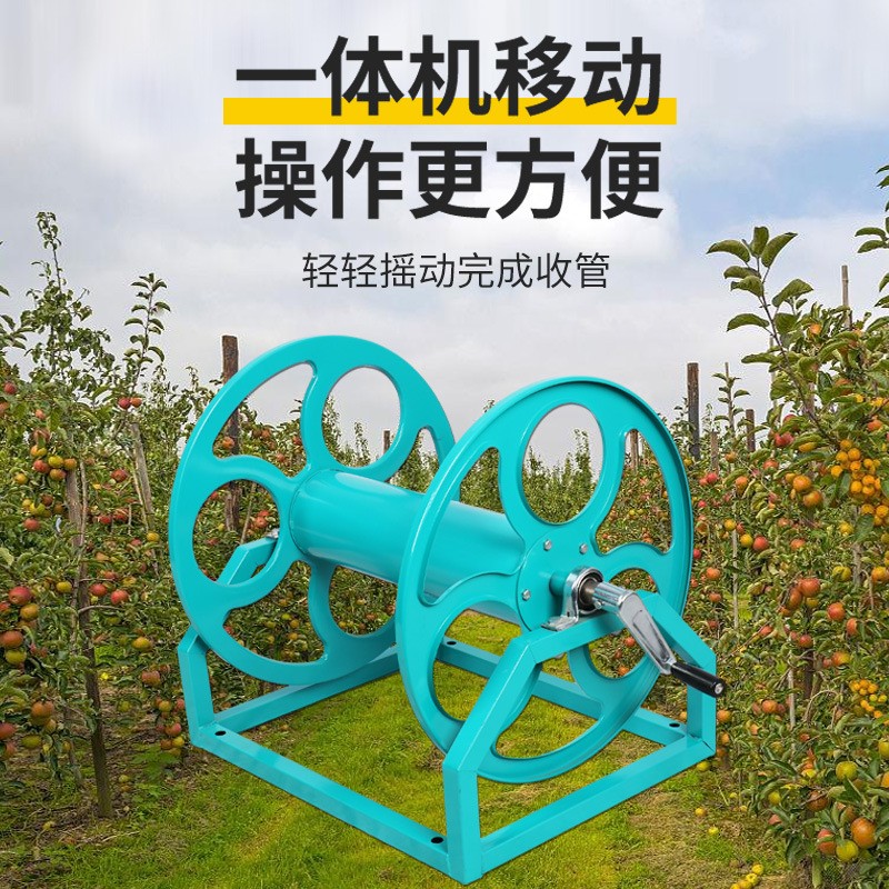 厂家现货缠打药管平放式绕管架户外草坪蔬菜挂车推车式手动绕管架图4
