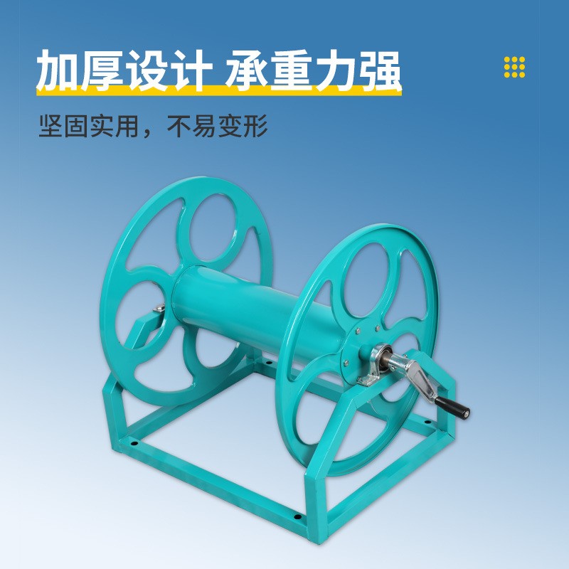 厂家现货缠打药管平放式绕管架户外草坪蔬菜挂车推车式手动绕管架图3