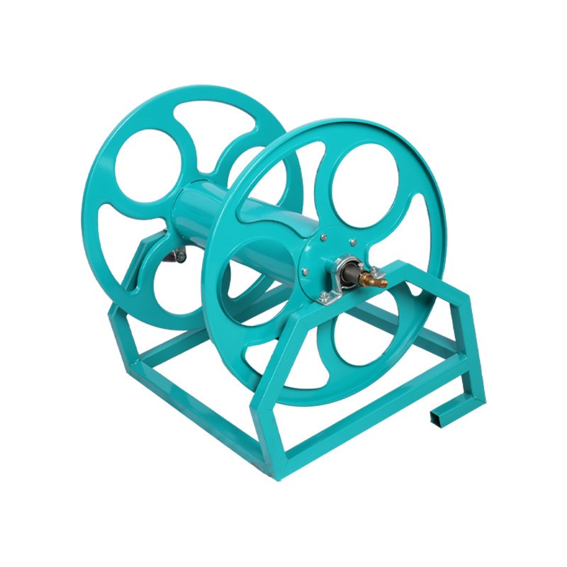 厂家现货缠打药管平放式绕管架户外草坪蔬菜挂车推车式手动绕管架图5