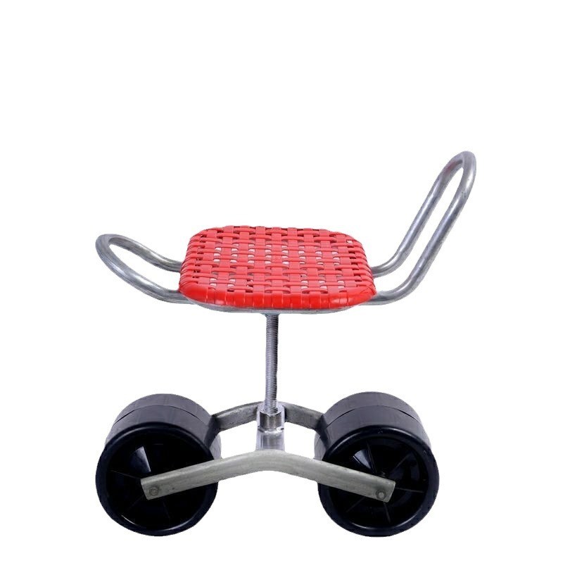 大棚旋转懒人凳子农用移动采摘草莓田间椅子可升降工具车种植座椅图5