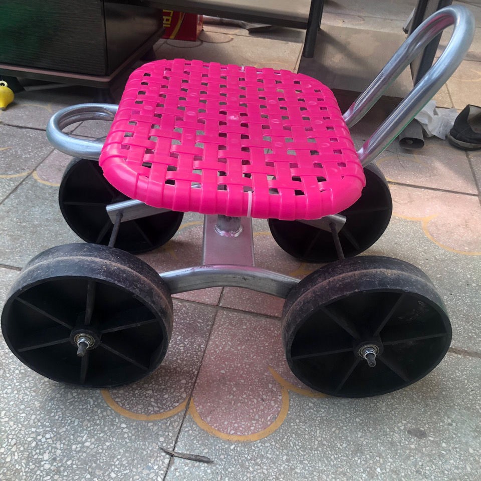 大棚旋转懒人凳子农用移动采摘草莓田间椅子可升降工具车种植座椅图4