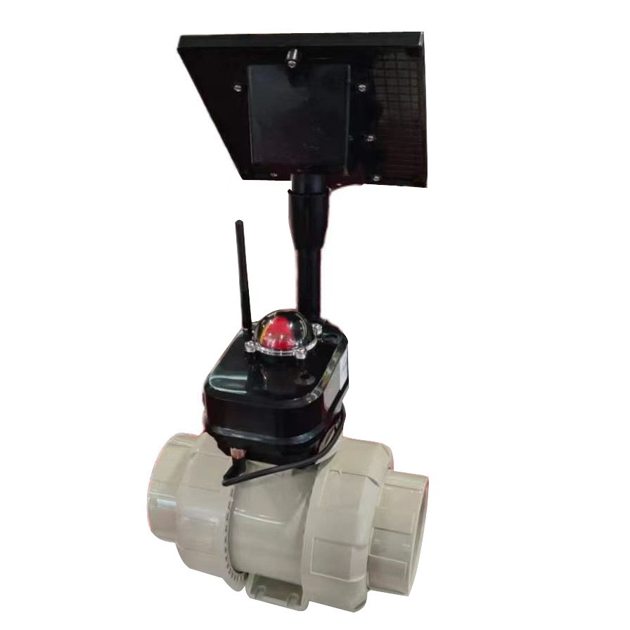 现货智慧农业节水灌溉电动球阀二通阀太阳能手机4G活接智能控制阀图5