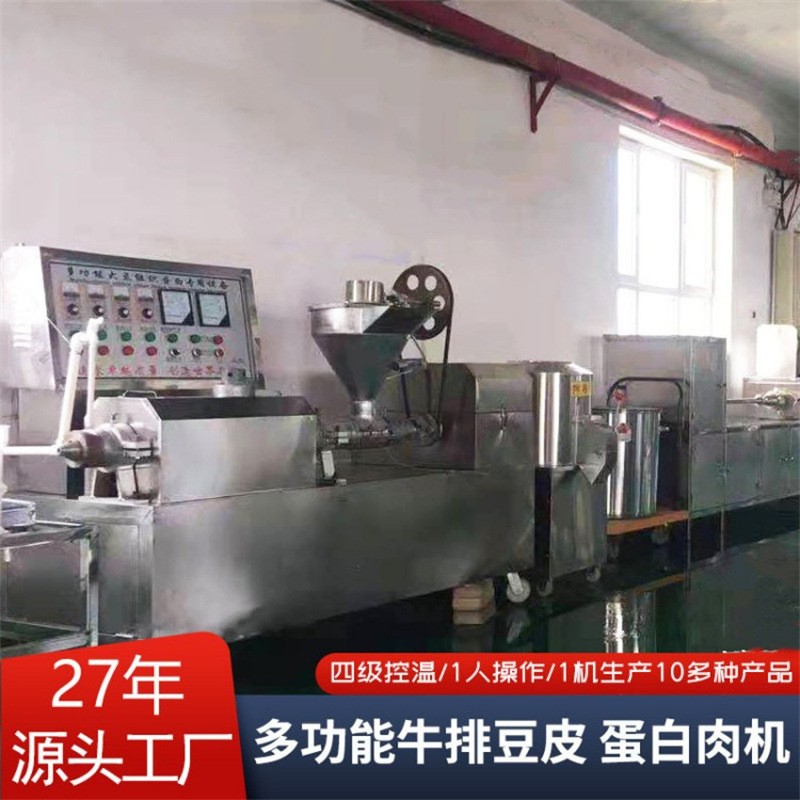 不锈钢豆片机器 素牛排蛋白肉加工机 商用全自动豆皮机图2