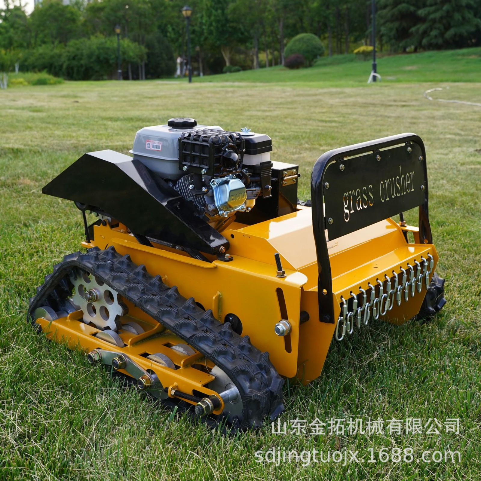 农用果园遥控割草机厂家 甩刀式履带款割草机9马力遥控履带割草机图4