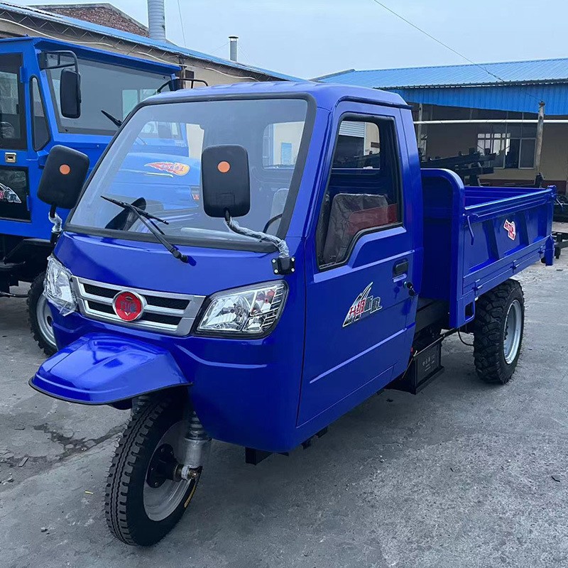 大马力载重柴油三轮车 工程工地建筑拉货载重自卸柴油中置三轮车图4