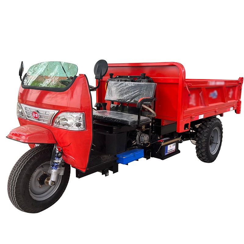 大马力载重柴油三轮车 工程工地建筑拉货载重自卸柴油中置三轮车图5