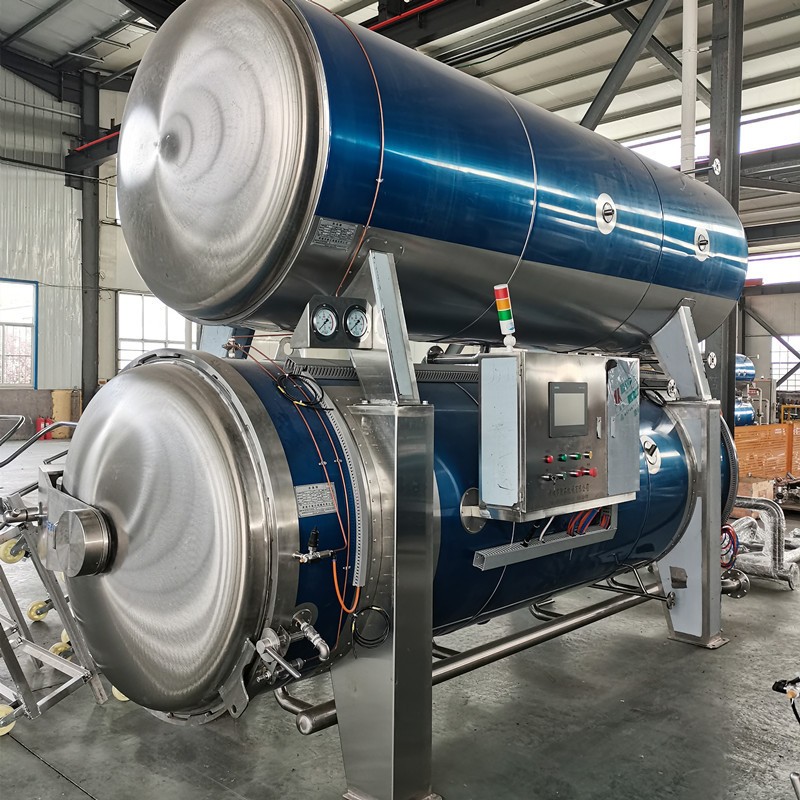 自立袋水浴杀菌锅 蛋白饮料杀菌锅 全自动双层高温杀菌釜食品图2