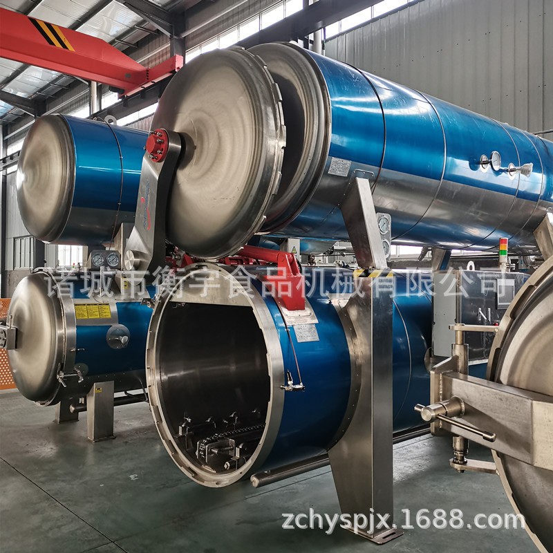 烧鸡高温杀菌锅 鱼罐头杀菌锅 熟食卤肉全自动灭菌锅图2