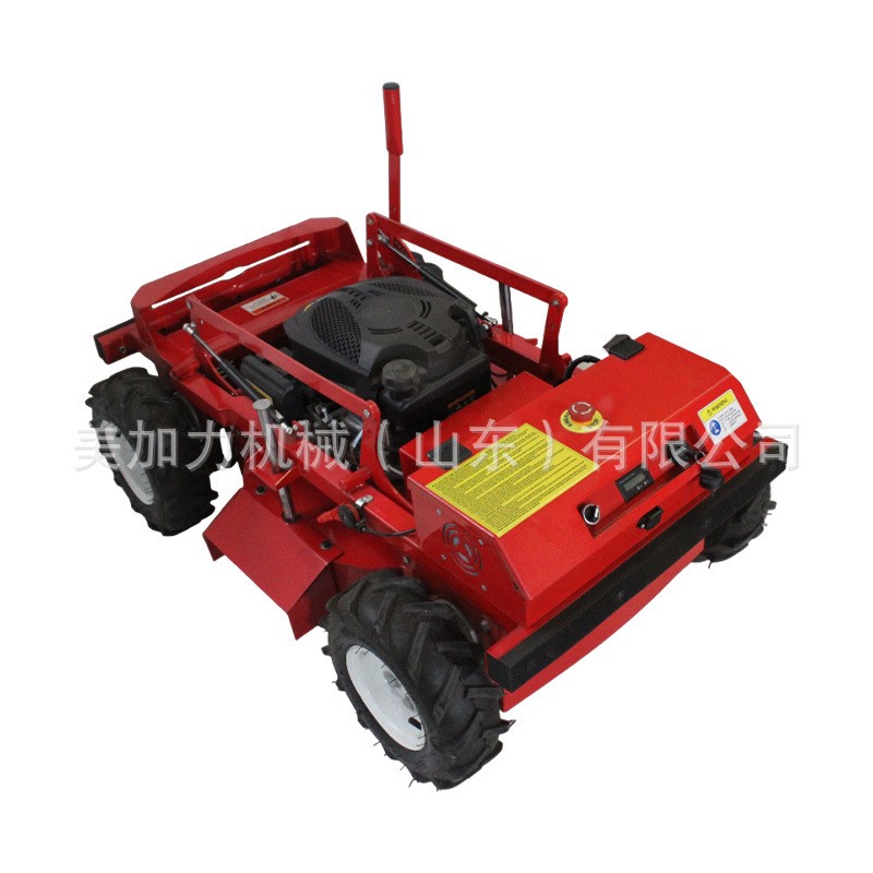草坪割草机果园除草机履带式多功能遥控打草机油电混动草坪机图5