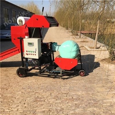 柴油机动力玉米秸秆青贮打捆机