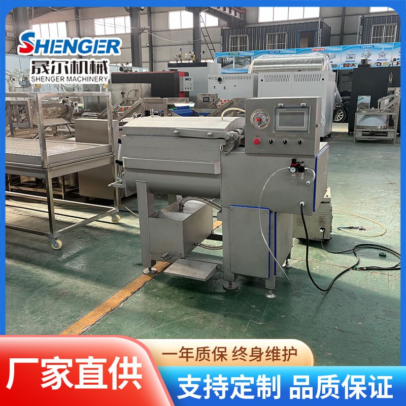 双绞龙真空拌馅机 火腿肠灌肠肉馅和馅机 肉糜鱼糜自动搅拌机图3