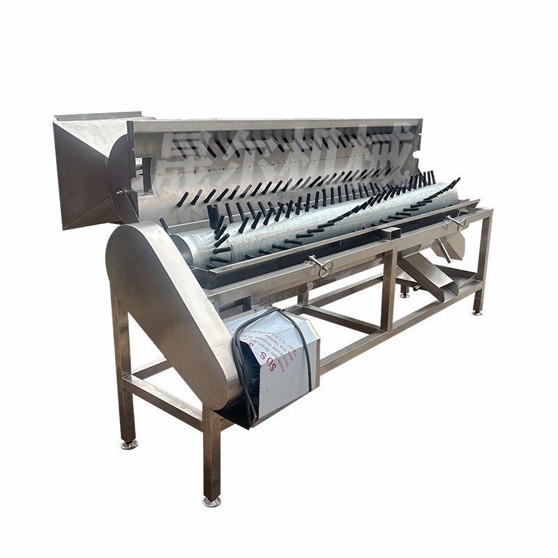 商用家禽筒式打爪机 卧式鸡爪自动脱皮去骨机 变频式鸡爪去黄皮图5