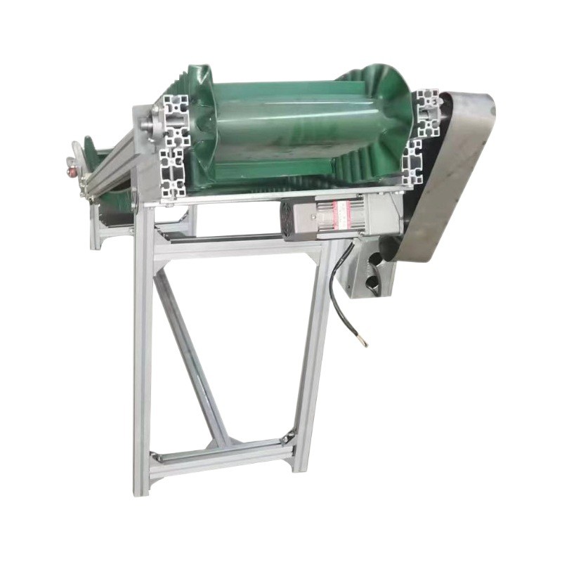 裙边档条自动流水线传输移动皮带输送机流水线500宽*5米长铝合金图5