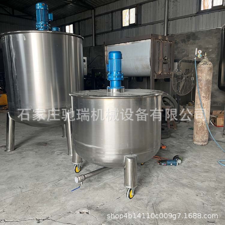 搅拌桶 气动电动不锈钢化工溶液调配罐 移动式拉缸 洗衣液搅拌罐图2