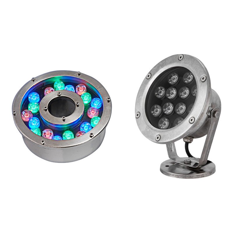 led水底灯射灯户外防水七彩喷泉灯鱼池灯景观灯遥控低压24v水下灯图5