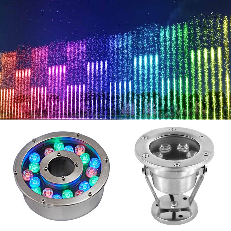 led水底灯射灯户外防水七彩喷泉灯鱼池灯景观灯遥控低压24v水下灯图4