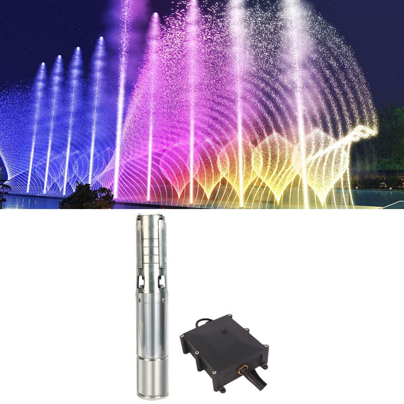 氧气泵 小型家用喷泉泵电动鱼塘不锈钢增氧潜水泵电动弃流装图3