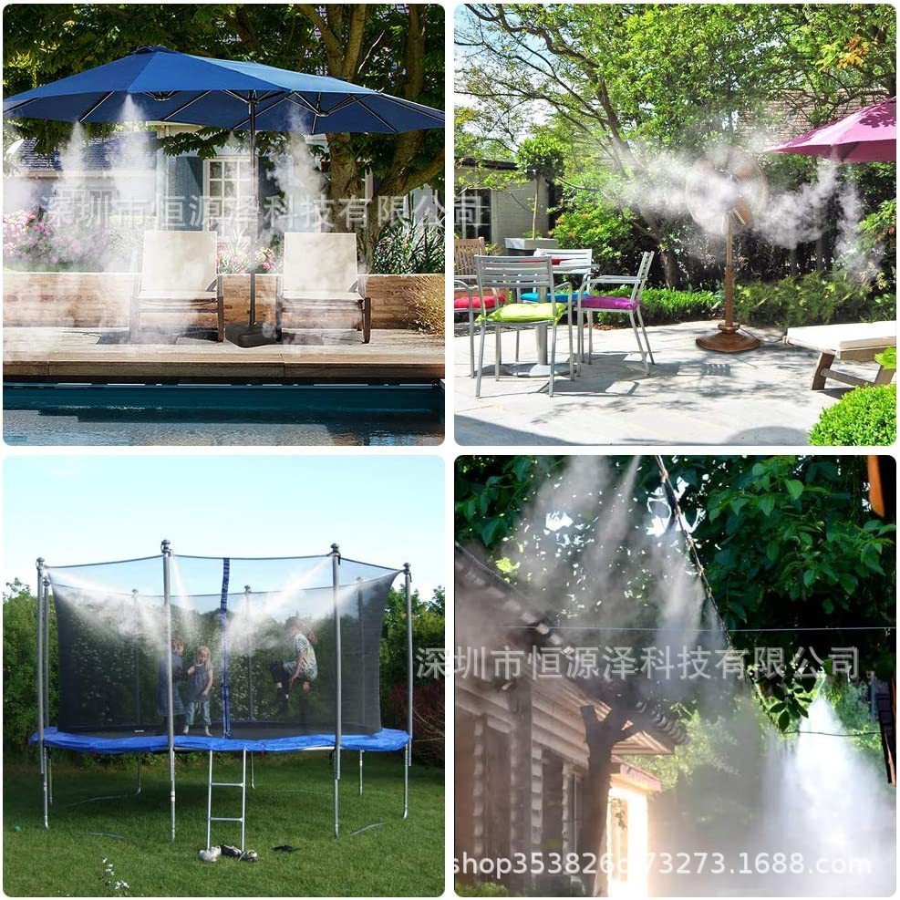 亚马逊风扇喷雾器 欧标美标低压雾化微喷雾环电风扇降温加湿设备图4