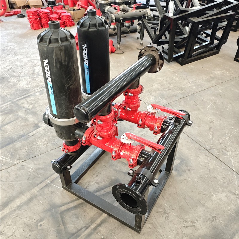 农田灌溉全自动反冲洗叠片过滤器T型H型水肥一体化手动盘式过滤器图2