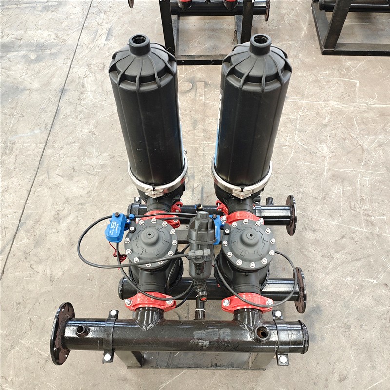 农田灌溉全自动反冲洗叠片过滤器T型H型水肥一体化手动盘式过滤器图3