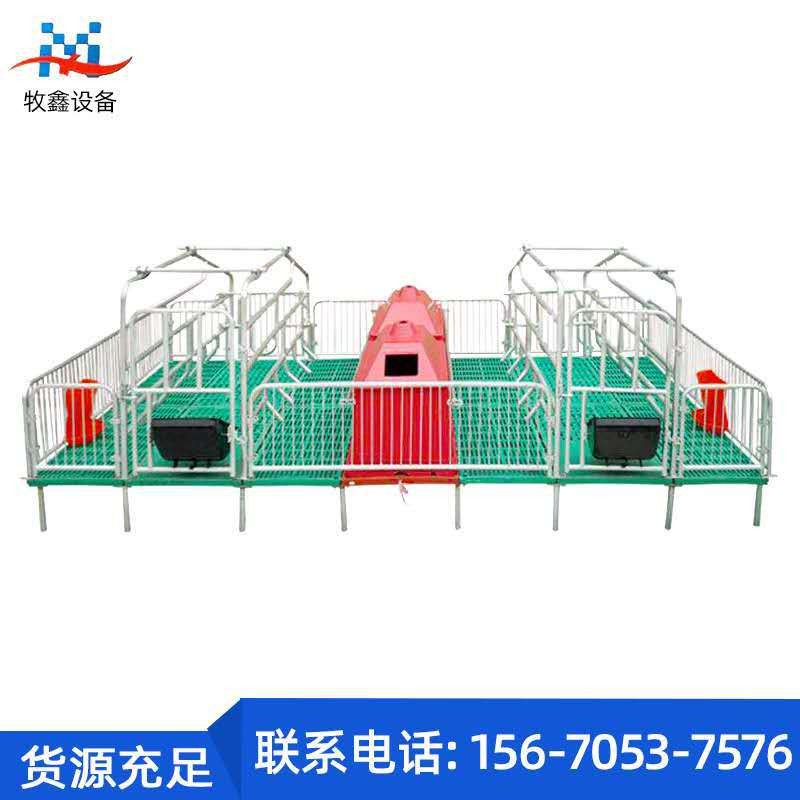 母猪产床复合板分娩产床热镀锌双体产床定位栏保育床猪用养殖设备图3