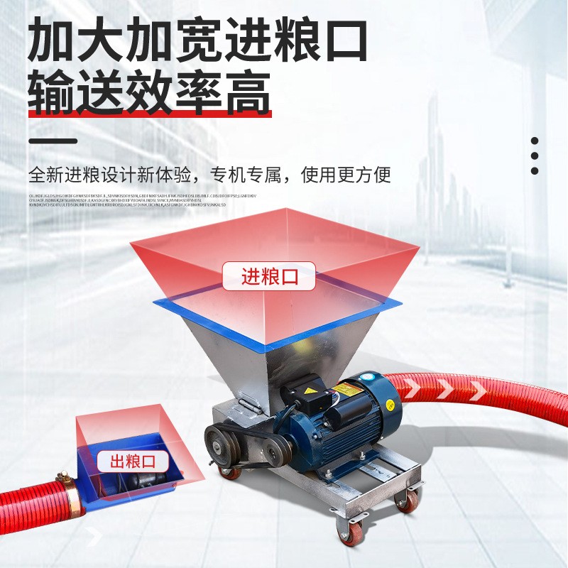 料斗式倒推款上料机玉米小麦稻谷吸粮机大吸力沙子粉末软管抽粮机图2
