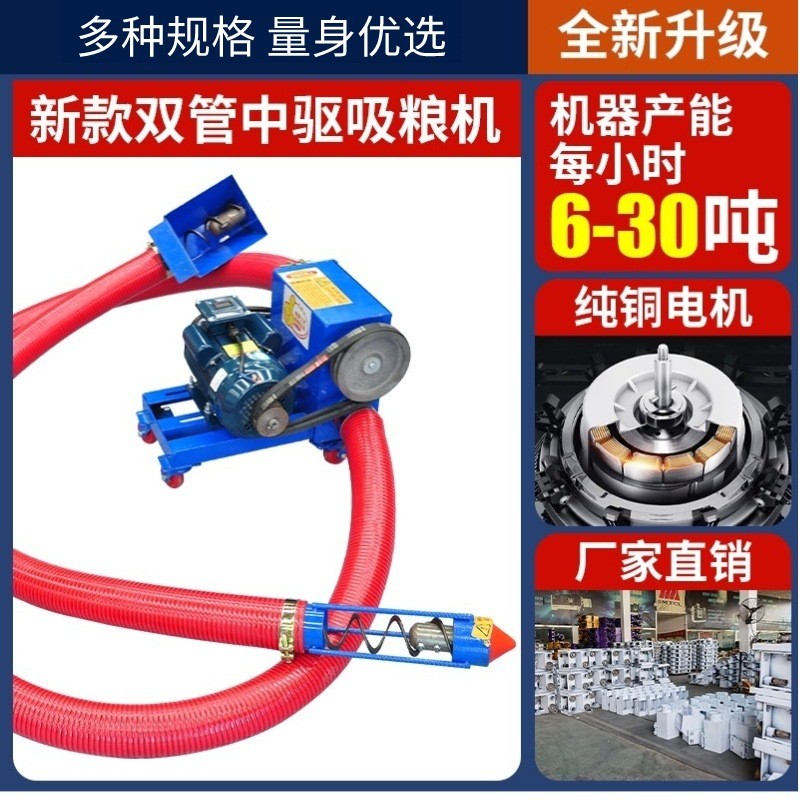批发大吸力双管吸粮机玉米大豆稻谷抽粮机粮食沙子水泥自动上料机图2