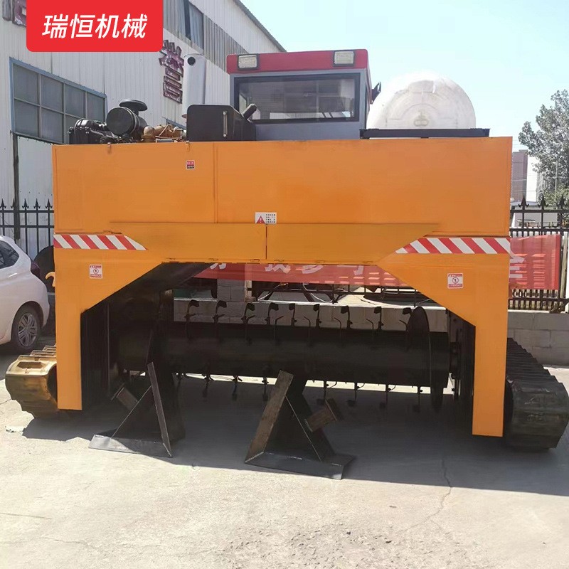 畜禽粪便翻耙机羊粪酒槽污泥发酵处理履带翻抛机有机肥设备图4