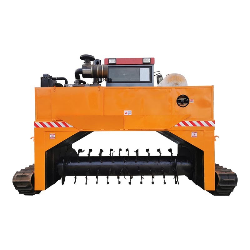 畜禽粪便翻耙机羊粪酒槽污泥发酵处理履带翻抛机有机肥设备图5