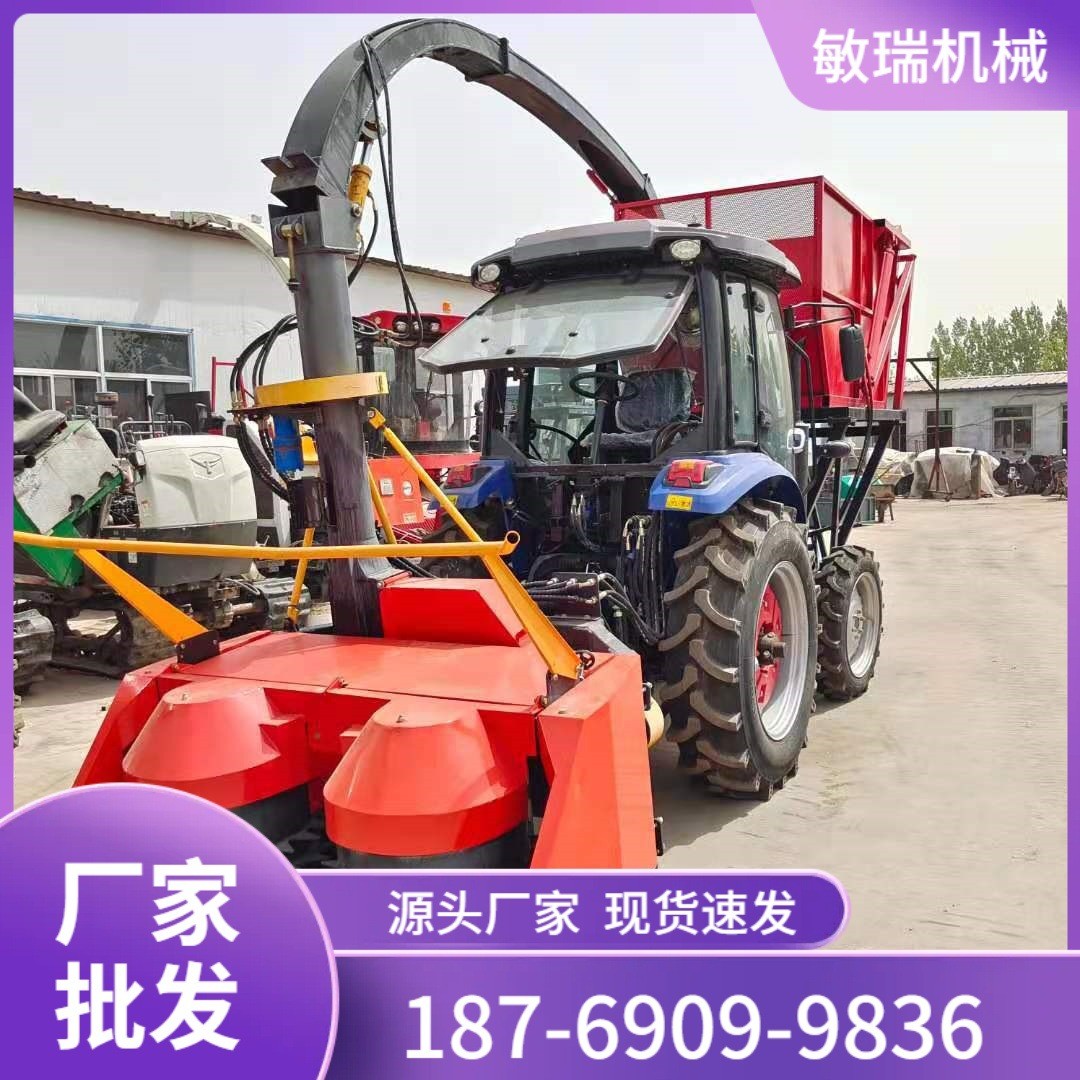 轮式圆盘青储机自走式青饲料收获机拖拉机加装割台青储机批发图1