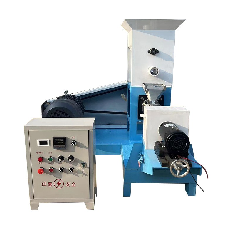 家用猫粮狗粮饲料膨化机 设备宠粮饲料膨化机水产鱼食浮水料颗粒图5