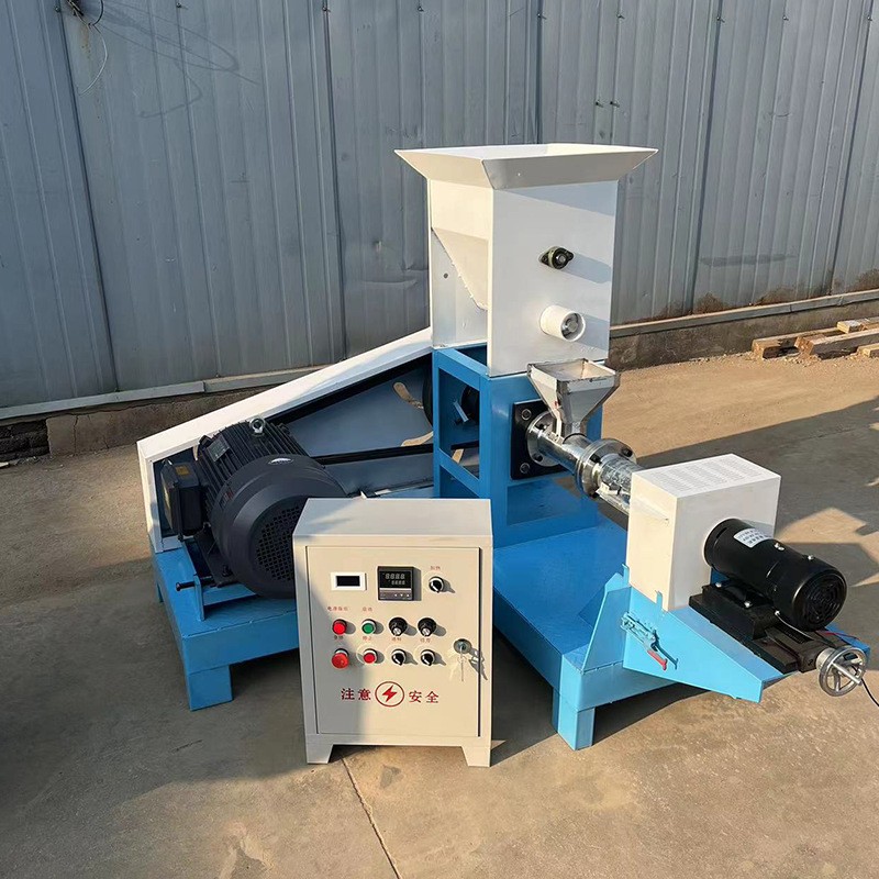 家用猫粮狗粮饲料膨化机 设备宠粮饲料膨化机水产鱼食浮水料颗粒图4