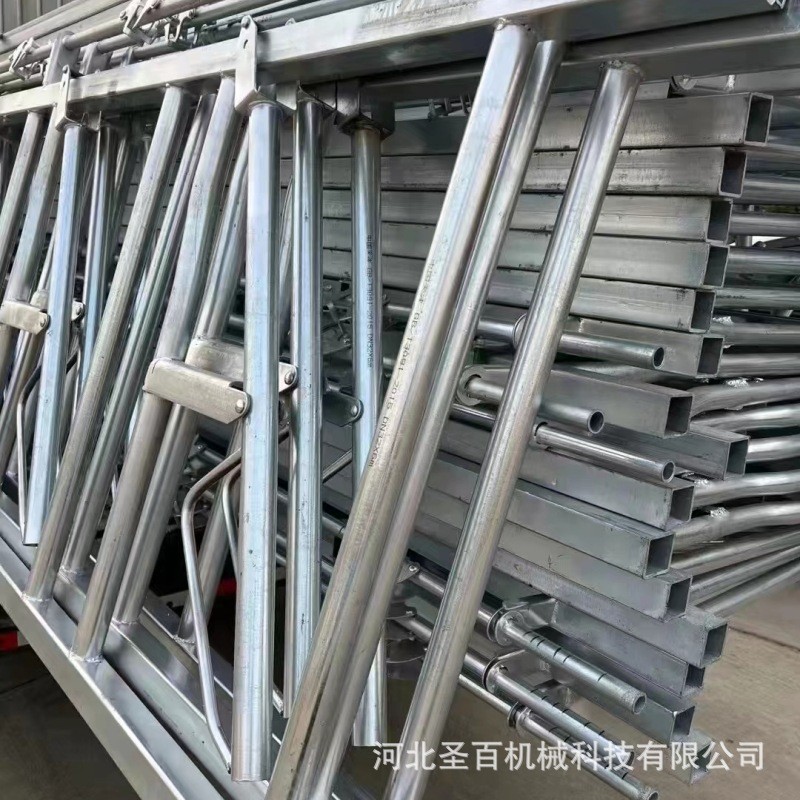 养牛厂自锁式牛颈枷单双开活位奶牛场设备牧场加厚热镀锌牛颈夹图4