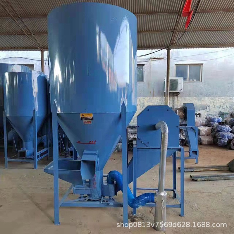 家用300kg500kg1000kg立式无尘饲料搅拌机粉碎机一体机养殖打料机图2